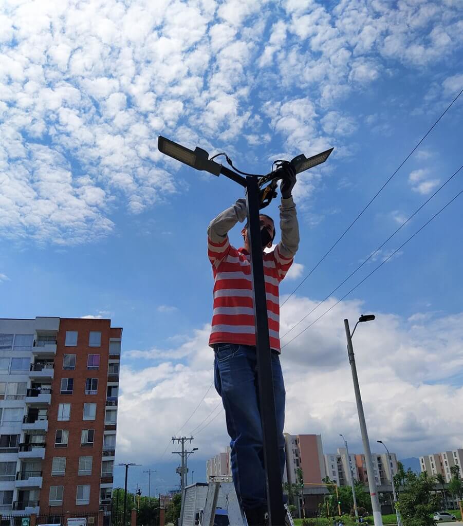 instalación de lampara led